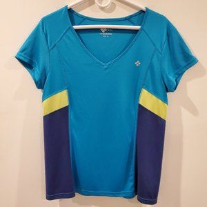 Sports Ltd Dry Performance Athletics Work Out Running Top Blue Shirt Size 16 XL